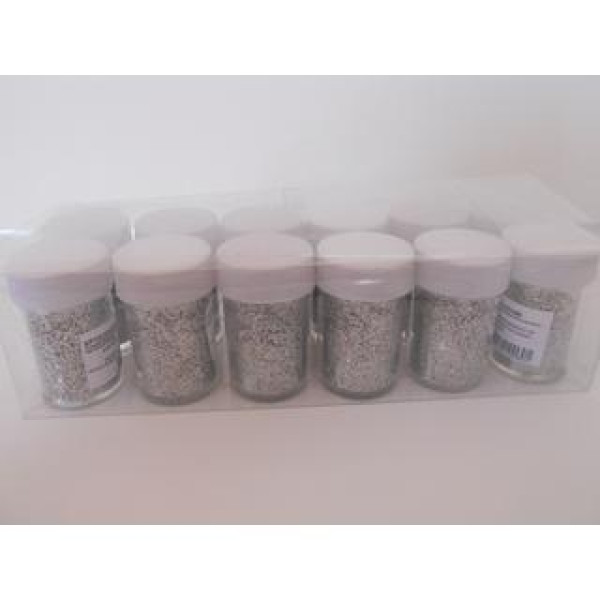 ΧΡΥΣΟΣΚΟΝΗ GLITTER  ΑΣΗΜΙ 8GR ΣΕ ΑΛΑΤΙΕΡΑ 12ΤΕΜ 07070069