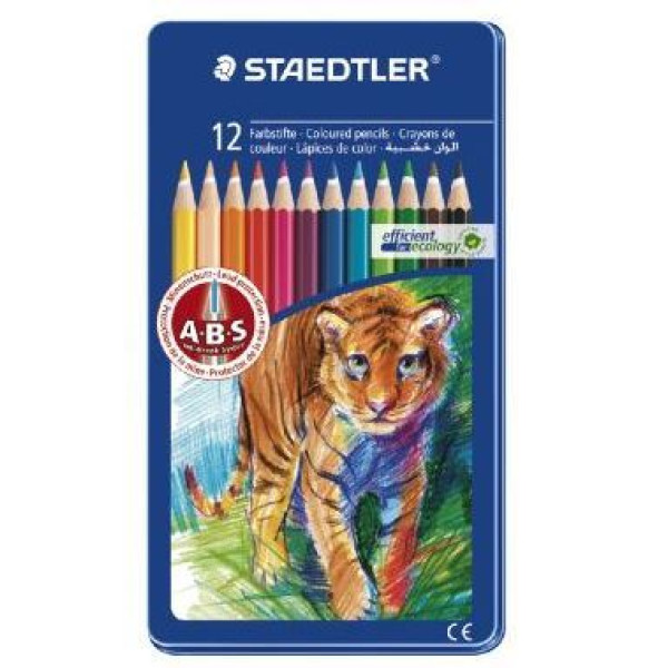 ΞΥΛΟΜΠΟΓΙΑ 12ΤΕΜ ΜΕΤΑΛΛΙΚΟ ΚΟΥΤΙ ANIMAL 145 AM12 STAEDTLER