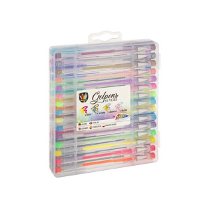 ΣΤΥΛΟ GELPEN ΣΕΤ 30ΤΕΜ ΣΕ ΘΗΚΗ: 12 GLITTER, 6 NEON, 6 PASTEL & 6 METALLIC
