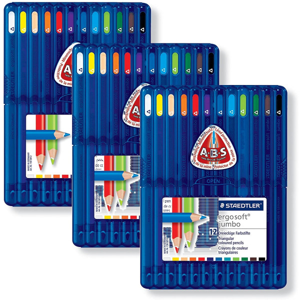 ΞΥΛΟΜΠΟΓΙΕΣ ΤΡΙΓΩΝΙΚΕΣ JUMBO ERGO SOFT 12TEM 158 SB12 STAEDTLER