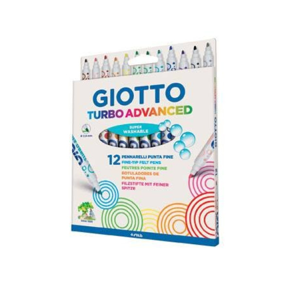 ΜΑΡΚΑΔΟΡΟΙ ΖΩΓΡΑΦΙΚΗΣ GIOTTO ADVANCED 12ΤΕΜ ΛΕΠΤΗ ΜΥΤΗ SUPER WASHABLE
