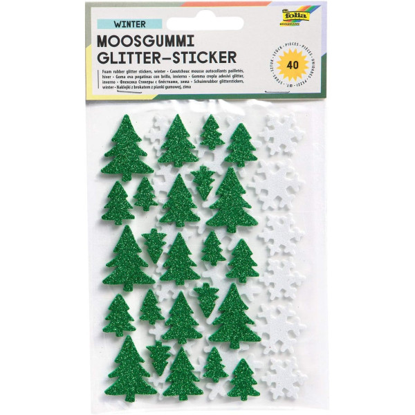 STICKERS ΑΦΡΩΔΕΣ GLITTER ΧΕΙΜΩΝΙΑΤΙΚΑ ΜΟΤΙΦ 40ΤΕΜ
