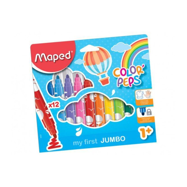 ΜΑΡΚΑΔΟΡΟΙ ΖΩΓΡΑΦΙΚΗΣ ΧΟΝΤΡΟΙ 12ΤΕΜ CORO PEPS MAXI