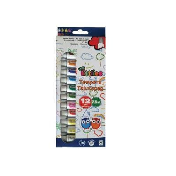 ΤΕΜΠΕΡΑ 7,5ml 12ΧΡΩΜΑΤΑ LITTLIES