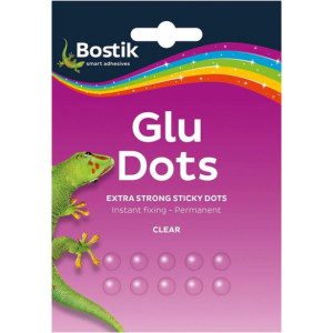BOSTIK GLU DOTS EXTRA STRONG ΚΟΥΚΙΔΕΣ ΔΙΑΦΑΝΟΥ ΣΥΓΚΟΛΛΗΤΙΚΟΥ ΔΙΠΛΗΣ ΟΨΗΣ - 64ΤΕΜ