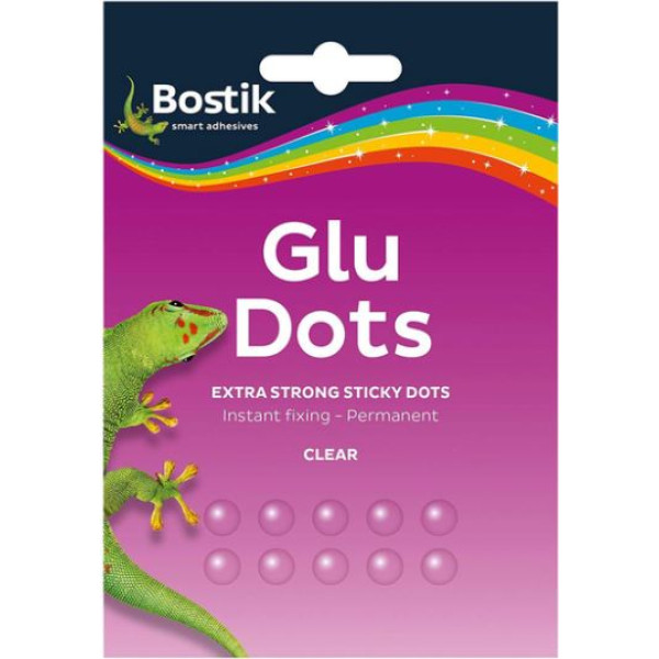 BOSTIK GLU DOTS EXTRA STRONG ΚΟΥΚΙΔΕΣ ΔΙΑΦΑΝΟΥ ΣΥΓΚΟΛΛΗΤΙΚΟΥ ΔΙΠΛΗΣ ΟΨΗΣ - 64ΤΕΜ