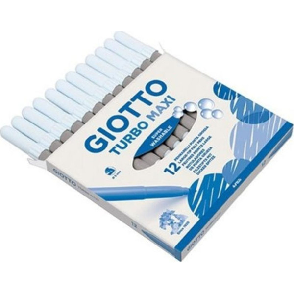 ΜΑΡΚΑΔΟΡΟΙ ΖΩΓΡΑΦΙΚΗΣ ΧΟΝΔΡΟΙ ΓΚΡΙ 12ΤΕΜ GIOTTO TURBO MAXI ΠΛΕΝΟΜΕΝΟΙ