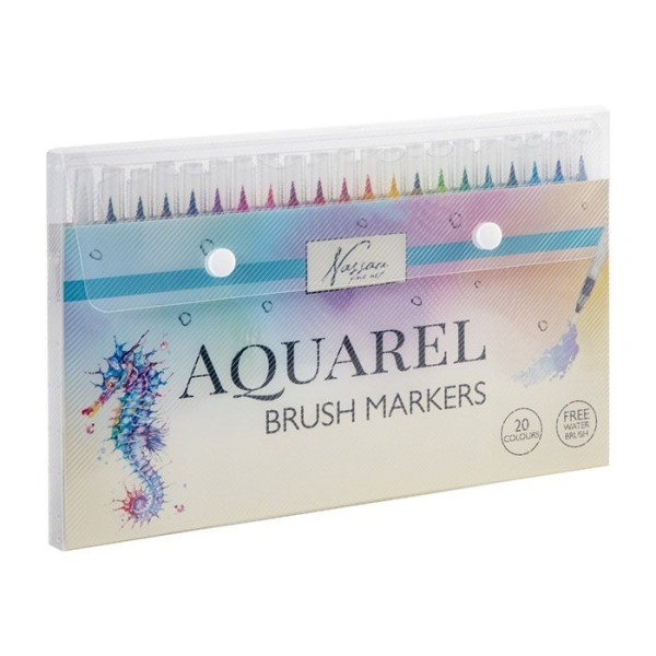 ΜΑΡΚΑΔΟΡΟΙ ΑΚΟΥΑΡΕΛΑΣ ΣΕΤ 20ΤΕΜ & 1 WATER BRUSH