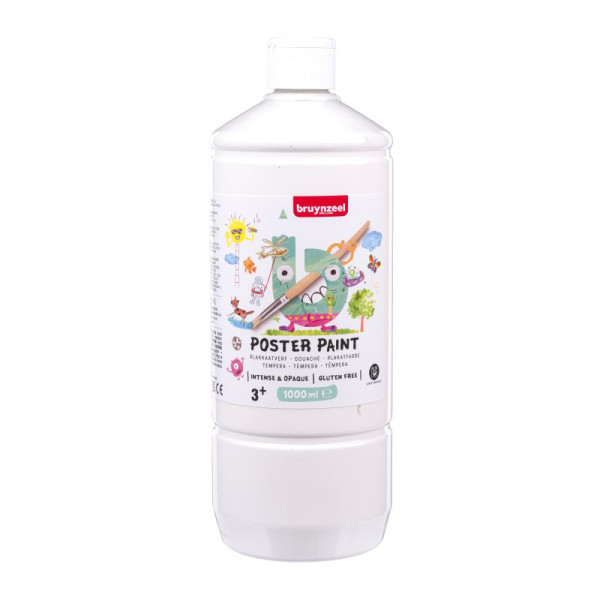 ΤΕΜΠΕΡΑ  POSTER PAINT 100  1000ML ΛΕΥΚΟ BZL