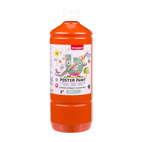 ΤΕΜΠΕΡΑ  POSTER PAINT 235  1000ML ΠΟΡΤΟΚΑΛΙ BZL