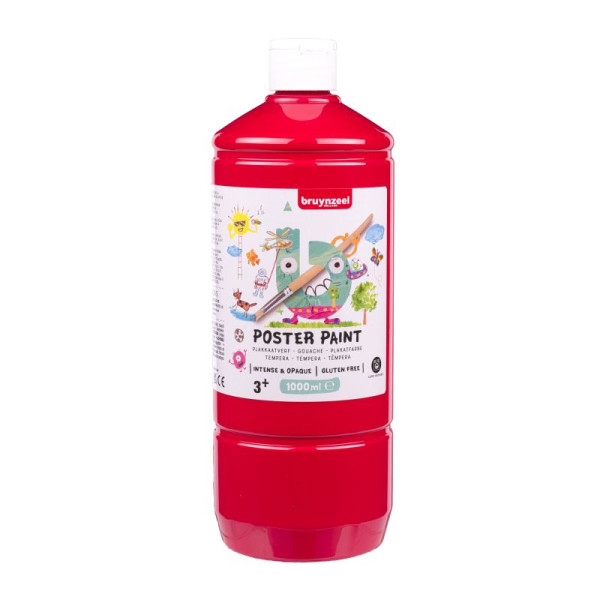 ΤΕΜΠΕΡΑ  POSTER PAINT 300  1000ML KOKKINO BZL