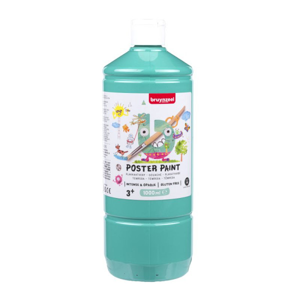 ΤΕΜΠΕΡΑ  POSTER PAINT 603  1000ML TURQUOISE BZL