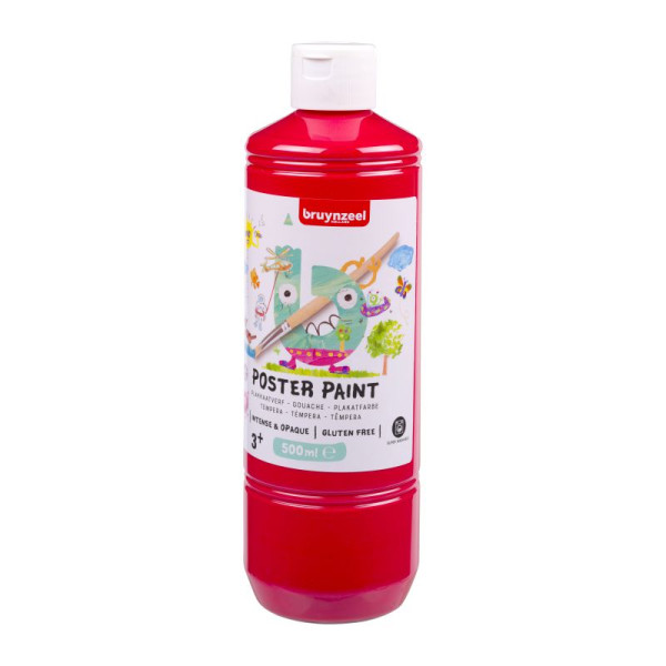 ΤΕΜΠΕΡΑ  POSTER PAINT 300  500ML ΚΟΚΚΙΝΟ BZL