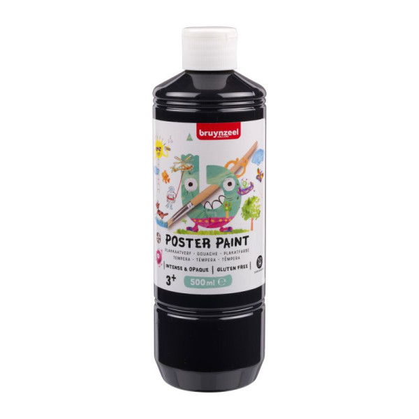 ΤΕΜΠΕΡΑ  POSTER PAINT 700  500ML ΜΑΥΡΟ BZL