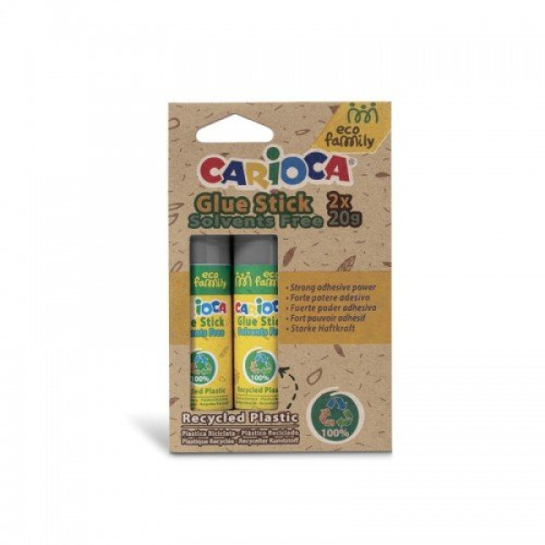 ΚΟΛΛΑ STICK 2ΤΕΜ CARIOCA ECO FAMILY 20GR. 43169
