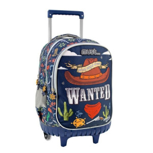 ΤΣΑΝΤΑ ΤΡΟΛΕΪ ΔΗΜΟΤΙΚΟΥ "WANTED" GLOW IN THE DARK 3 ΘΗΚΕΣ MUST