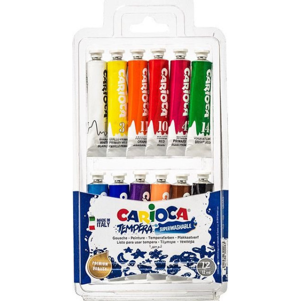ΤΕΜΠΕΡΕΣ Carioca 12ml 12τμχ