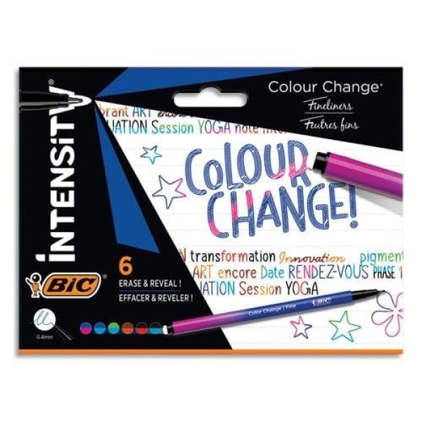 ΣΕΤ ΜΑΡΚΑΔΟΡΟΙ ΓΡΑΦΗΣ COLOUR GHANGE BIC INTENSITY 0.4mm 6 ΧΡΩΜΑΤΑ