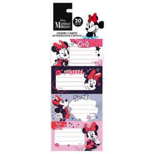 ΕΤΙΚΕΤΕΣ ΑΥΤΟΚΟΛΛΗΤΕΣ "MINNIE MOUSE" 20 ΤΕΜΑΧΙΑ ΣΕ 5 ΦΥΛΛΑ