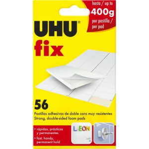 UHU FIX 56ΤΕΜ ΔΥΝΑΤΑ ΑΦΡΩΔΗ ΑΥΤΟΚΟΛΛΗΤΑ