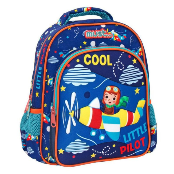 ΤΣΑΝΤΑ ΠΛΑΤΗΣ ΝΗΠΙΟΥ "LITTLE PILOT" 3D SOFT 2 ΘΗΚΕΣ MUST