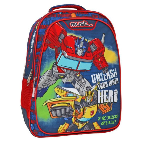 ΤΣΑΝΤΑ ΠΛΑΤΗΣ ΔΗΜΟΤΙΚΟΥ "TRANSFORMERS UNLEASE YOUR INNER HERO" 3 ΘΗΚΕΣ MUST