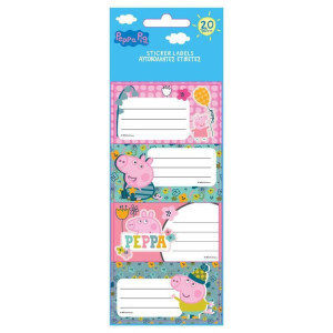 ΕΤΙΚΕΤΕΣ ΑΥΤΟΚΟΛΛΗΤΕΣ "PEPPA PIG" 20 ΤΕΜΑΧΙΑ ΣΕ 5 ΦΥΛΛΑ