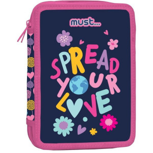 ΣΧΟΛΙΚΗ ΚΑΣΕΤΙΝΑ ΔΙΠΛΗ ΓΕΜΑΤΗ "SPREAD YOUR LOVE" MUST