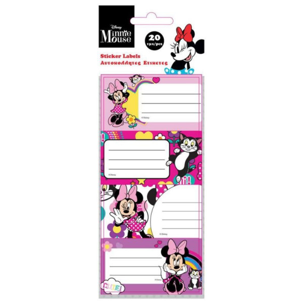 ΕΤΙΚΕΤΕΣ ΑΥΤΟΚΟΛΛΗΤΕΣ "MINNIE" 20 ΤΕΜΑΧΙΑ ΣΕ 5 ΦΥΛΛΑ