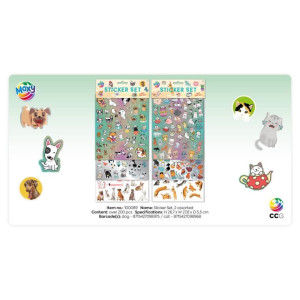 ΑΥΤΟΚΟΛΛΗΤΑ STICKER 100 ΤΜΧ ΓΑΤΕΣ-ΣΚΥΛΟΙ