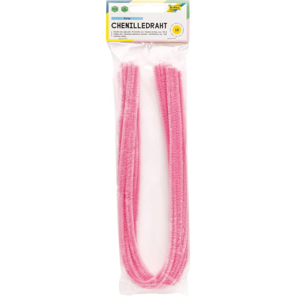 ΣΥΡΜΑ ΠΙΠΑΣ 8ΜΜ-50CM LIGHT PINK 10ΤΕΜ FOLIA