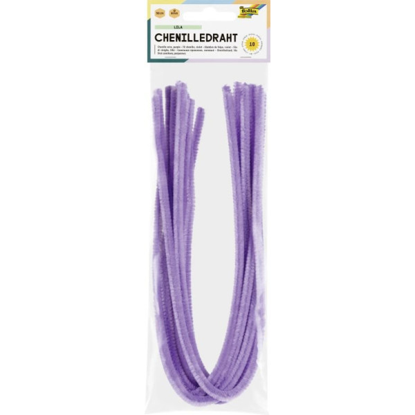 ΣΥΡΜΑ ΠΙΠΑΣ 8ΜΜ-50CM PALE LILAC 10ΤΕΜ FOLIA