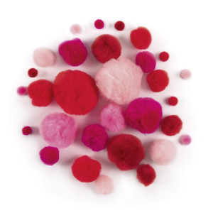 ΠΟΜΠΟΜ COLOUR TONE MIX 30ΤΕΜ RED ΔΙΑΦΟΡΑ ΜΕΓΕΘΗ FOLIA