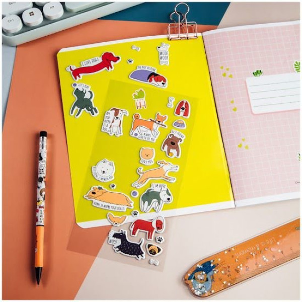 ΑΥΤΟΚΟΛΛΗΤΑ PUFFY MESHU "BEST FRIENDS" 10x24cm 24 stickers