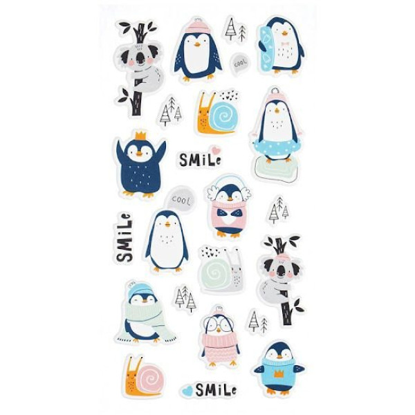 ΑΥΤΟΚΟΛΛΗΤΑ PUFFY MESHU "CUTE FRIENDS" 10x24cm 22 stickers