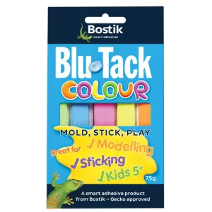 ΚΟΛΛΗΤΙΚΟ PATAFIX BLU TACK COLOUR BOSTIK 75g ΠΟΛΥΧΡΩΜΟ