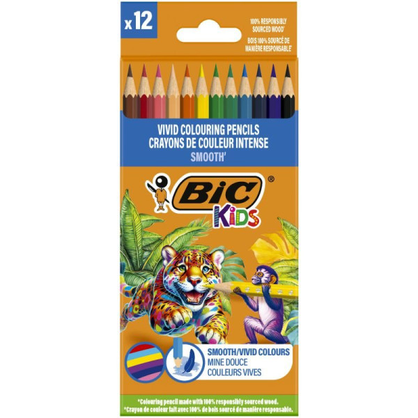 ΣΕΤ ΞΥΛΟΜΠΟΓΙΕΣ KIDS WOOD 12 ΧΡΩΜΑΤΑ BIC
