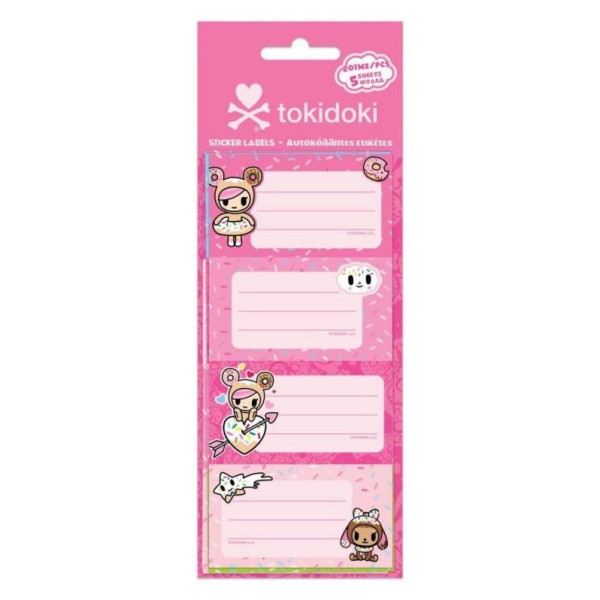 ΕΤΙΚΕΤΕΣ ΑΥΤΟΚΟΛΛΗΤΕΣ "TOKIDOKI" 20 ΤΕΜΑΧΙΑ ΣΕ 5 ΦΥΛΛΑ