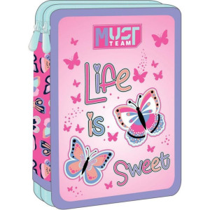 ΣΧΟΛΙΚΗ ΚΑΣΕΤΙΝΑ ΔΙΠΛΗ ΓΕΜΑΤΗ "LIFE IS SWEET" MUST TEAM
