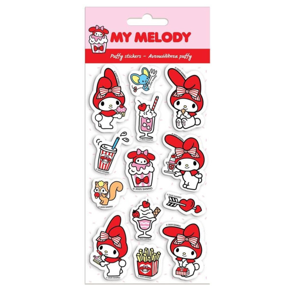 ΑΥΤΟΚΟΛΛΗΤΑ PUFFY "MY MELODY" 10x22cm