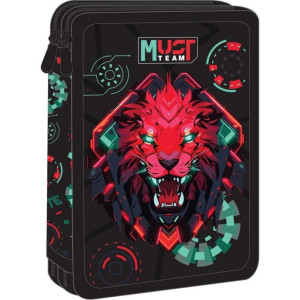 ΣΧΟΛΙΚΗ ΚΑΣΕΤΙΝΑ ΔΙΠΛΗ ΓΕΜΑΤΗ "LION BYTE" MUST TEAM