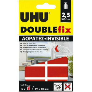 UHU DOUBLE FIX ΔΙΛΗΣ ΟΨΗΣ ΑΟΡΑΤΗ 2,5kgNL6