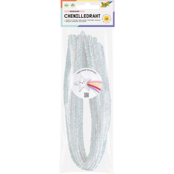 ΣΥΡΜΑ ΠΙΠΑΣ 8ΜΜ-50CM IRIDESCENT10ΤΕΜ FOLIA