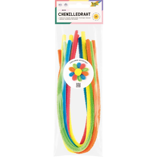 ΣΥΡΜΑ ΠΙΠΑΣ 8ΜΜ-50CM NEON 10ΤΕΜ FOLIA ΔΙΑΦΟΡΑ ΧΡΩΜΑΤΑ