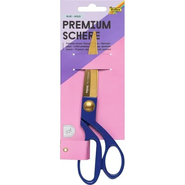 ΨΑΛΙΔΙ FOLIA PREMIUM, ΜΟΝΤΕΡΝΟΥ ΣΤΥΛ, ΧΡΥΣΟ & ΜΠΛΕ, ΜΗΚΟΥΣ ΠΕΡΙΠΟΥ 7,9 ΙΝΤΣΩΝ, ΓΙΑ ΔΕΞΙΟΧΕΙΡΕΣ, ΑΠΟ ΑΝΟΞΕΙΔΩΤΟ ΑΤΣΑΛΙ
