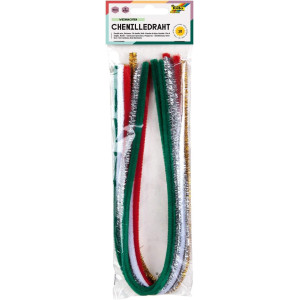 ΣΥΡΜΑ ΠΙΠΑΣ 8ΜΜ-50CM X-MAS ΔΙΑΦΟΡΑ ΧΡΩΜΑΤΑ 10ΤΕΜ FOLIA ΔΙΑΦΟΡΑ ΧΡΩΜΑΤΑ