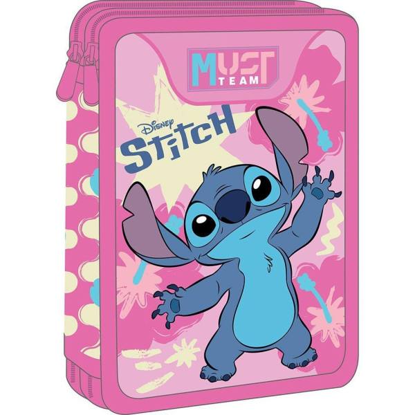 Σχολική Κασετίνα Διπλή Γεμάτη Disney Stitch Must Team