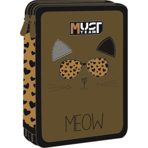 Σχολική Κασετίνα Διπλή Γεμάτη Must Team Meow