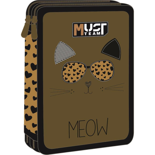 Σχολική Κασετίνα Διπλή Γεμάτη Must Team Meow