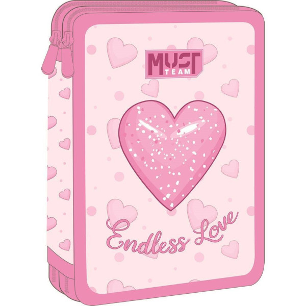 Σχολική Κασετίνα Διπλή Γεμάτη Must Team Compact Endless Love